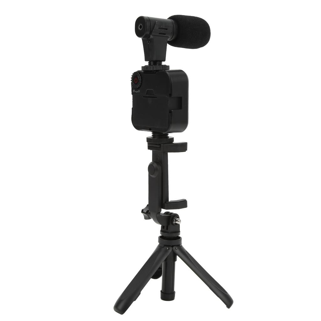 Smartphone Vlogging Kit Live Broadcast Phone Video Microphone Kit with Fill Light Tripod and Phone Holder