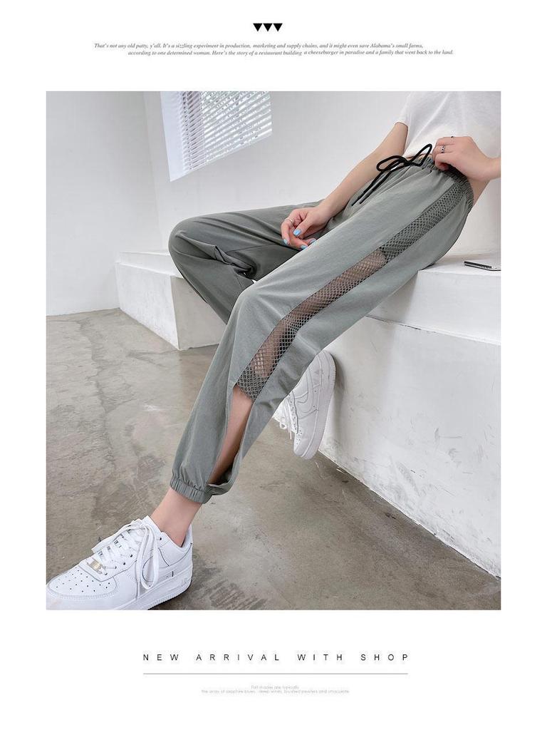 Women's Quick-Dry Ice Silk Lantern Pants - Summer Thin, Loose, Cropped, Mosquito-Repellent Casual Wear