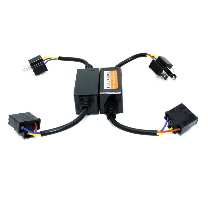 

2X LED Headlight Canbus Error Free Anti Flicker Resistor Canceller Decoder H4