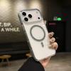 Transparent Glitter Magnetic Armor Case for iPhone 17 Air 16 15 14 Plus 13 12 11 Pro Max For Magsafe Original Shiny Bumper Cover