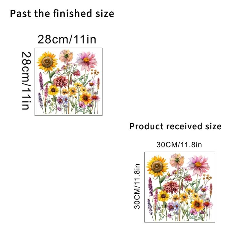 Plants Flowers Sunflowers Butterflies Wall Stickers Toilet Sticker Bathroom Toilet Cover Refrigerator Sticker Wc Decoration