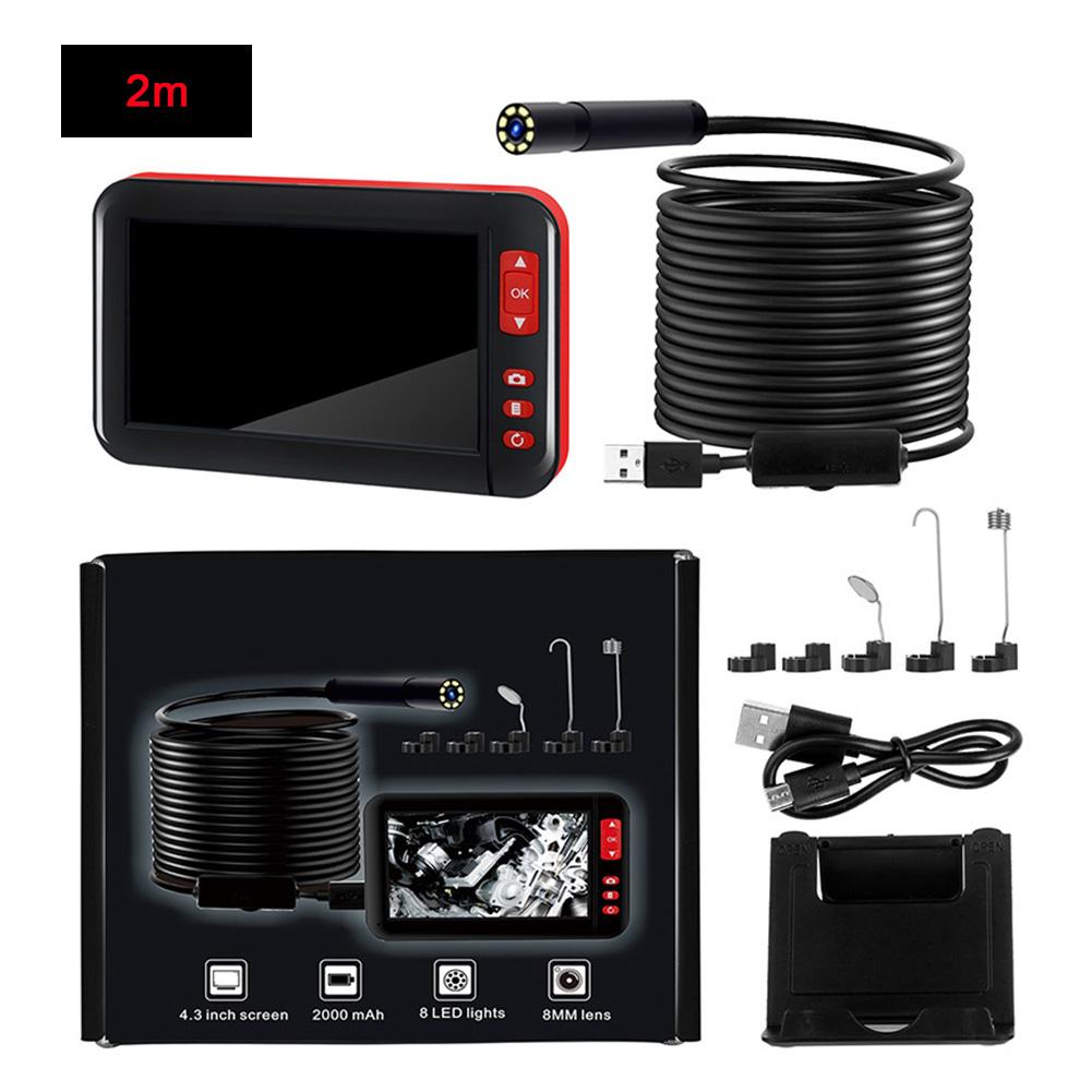 4.3 in 1080P HD Multi Language Waterproof Inspection Borescope Monitor Endoscope Camera F200(2 m