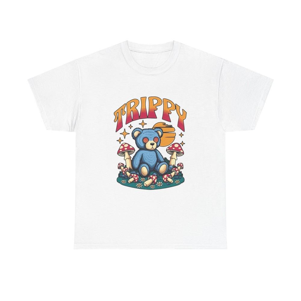Trippy Bear Graphic T-Shirt Men s Women s Heavy Cotton Tee NEW GIFT Unisex T-Shirt XXXL 1990₽