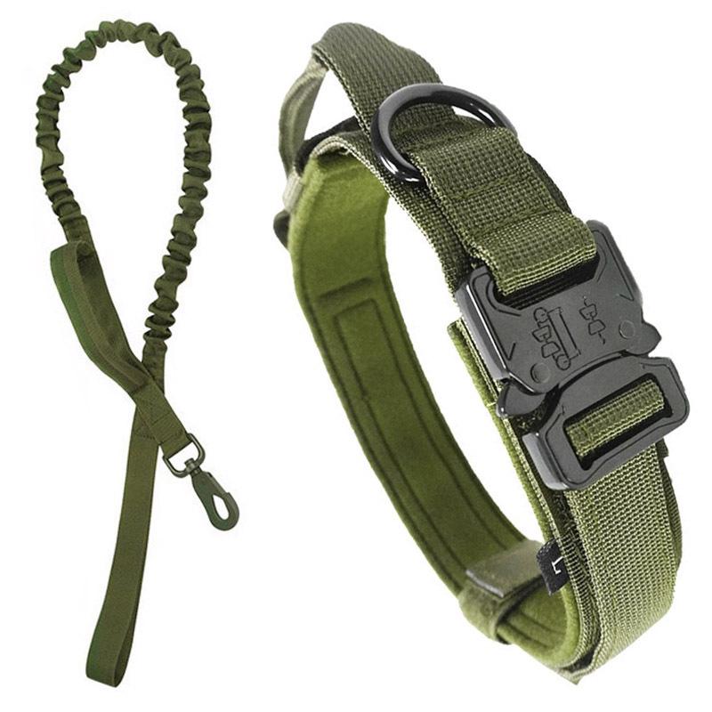 Tactical Dog Collar for Large & Medium Dogs - Thick, Non-Choking Military Design