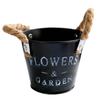 Vintage Creative Corrosion Resistant Metal Decorative Flower Bucket  for Artificial Plants