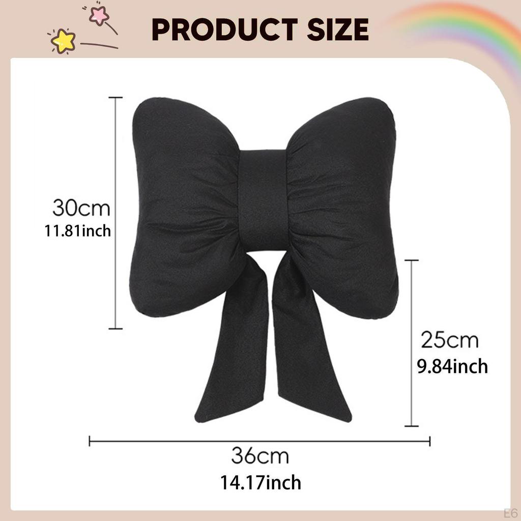 Bow Pillow Back Cushion Sofa Throw for Bedroom Office Holiday