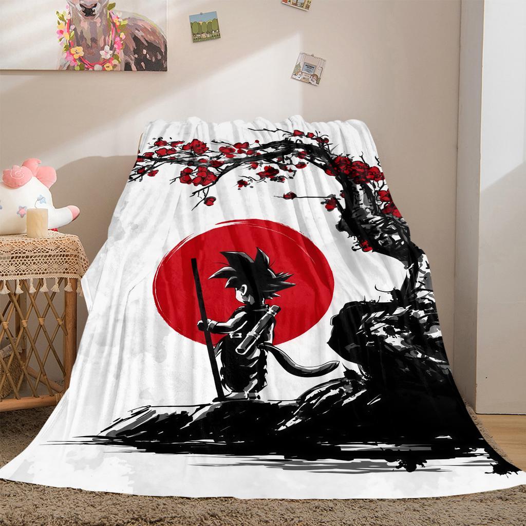 1PC DRAGON BALL Print Flannel Blanket, High Quality All Seasons, Home Decor, Warmth and Comfort, Perfect for Christmas Gifts