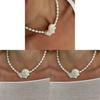 Vintage Pearl Necklace With Natural Shell Pendant For Summer Beach Casual Wear