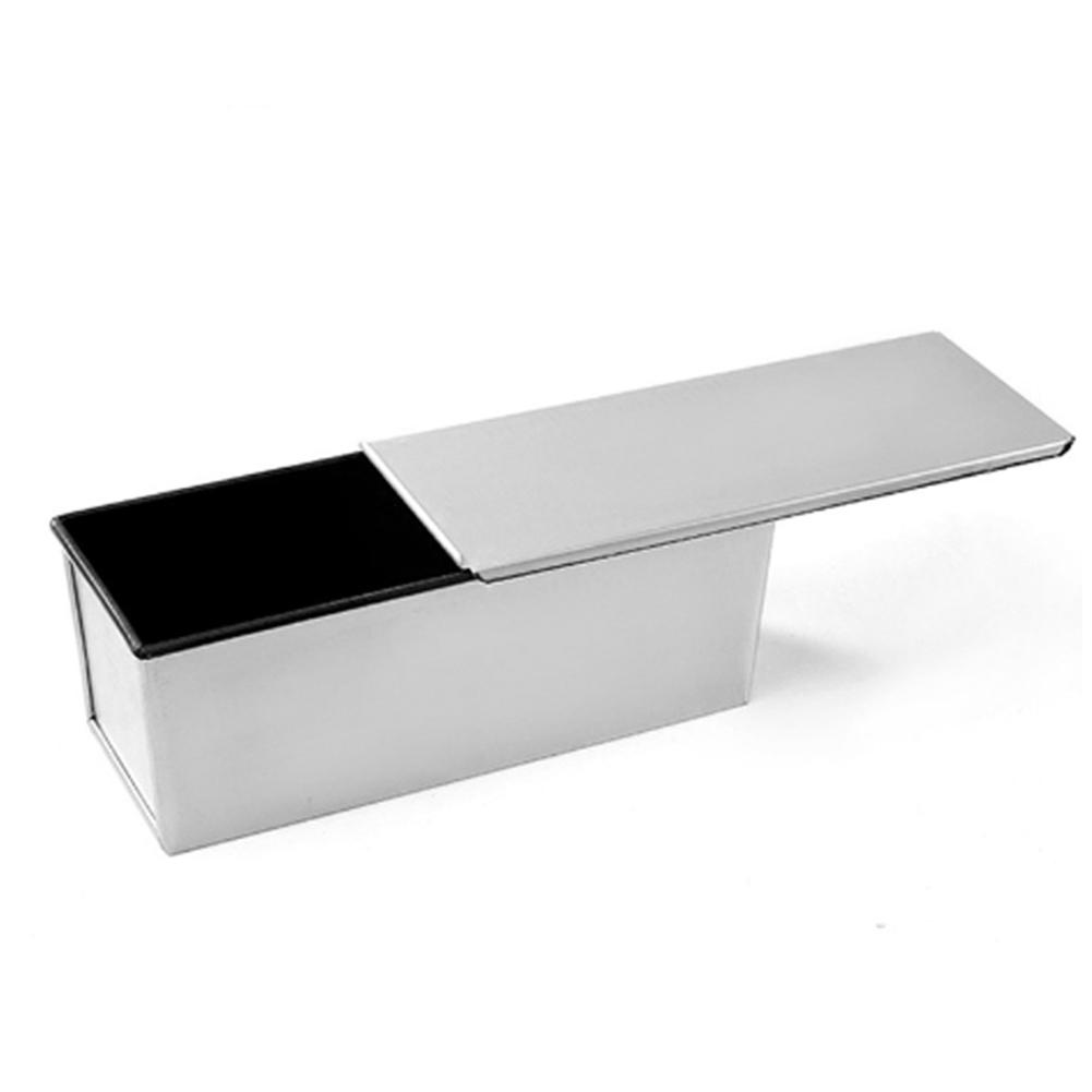 Metal Bread Toast Mold with Cover Black 750g Blesiya Nonstick Loaf Pan