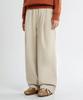 LEMAIN SECOND Single-Pleat Wide Corduroy Elastic Pants [Beige]