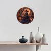 1pc, 2d Round Aluminum Flat Sign (8x8 inches), Witch Theme Office Home Door Decoration, Home, Apartment, Dining Room