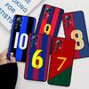Fashion Jersey Number For Xiaomi Mi 15 14 13 13T 12 12T 12S 11 11i 11T Pro Ultra Lite 5G Black Soft Phone Case