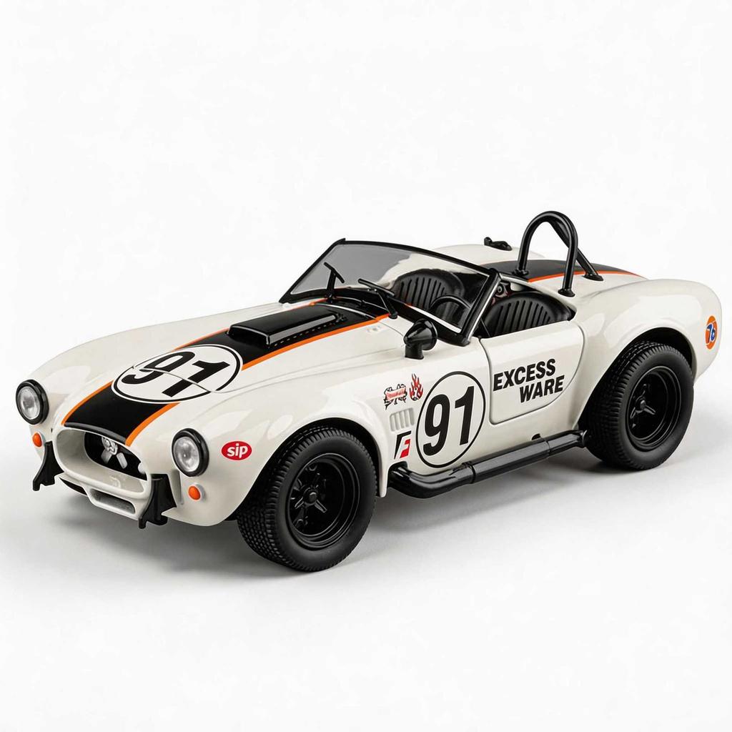 1:22 Cobra Replica Edition Die-cast Retro-Automodell mit Rückziehfunktion und Soundeffekten