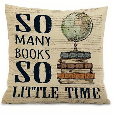 Home Decor Read More Books and Love Reading Pillows Pattern Cushion Cover Suitable for Sofa Bedroom Car Pillow Cover