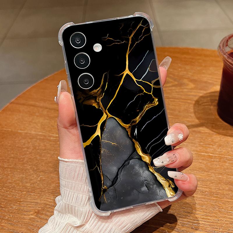 Sandstone Marble Pattern Phone Case For Samsung Galaxy S26 S25 S24 S23 Ultra S22 Plus S21 S24 S25 FE Clear Shockproof Soft Cover