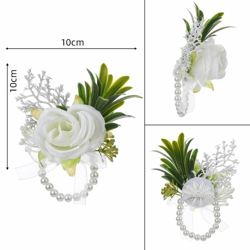 Silk Boutonnieres Flowers Brooches Style Wrist Flower New Wedding Corsage Wedding Accessories