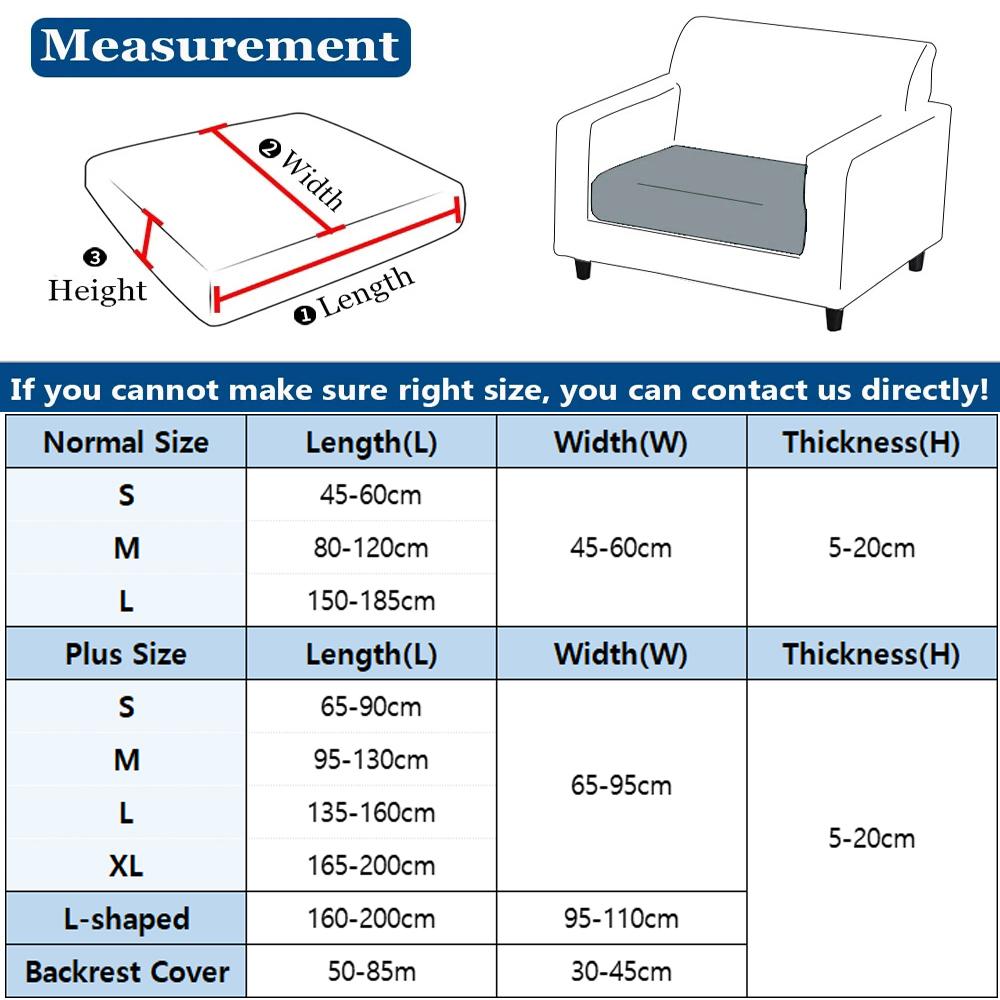 Jacquard Stretch Sofa Seat Cover Living Solid Color Sofa Cushion Cover Washable Spandex Furniture Protector L-Shaped Sofa Cover