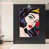 Krása Ženy Červené rty Umělecké dílo Roy Lichtenstein Plakát Umělecké plátno Nástěnné obrazy pro předsíň Dívka Ložnice Domácí dekorace Dárek Bez rámu