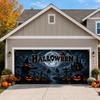 Décoration de porte de garage pour Halloween Housse 16x7 pieds, Grande suspension Douillette Effrayante Arrière...