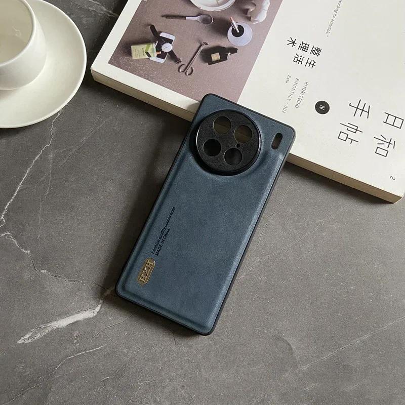 Magnetic for Vivo X100 X90S X90 Pro Plus Y78 S17 S16 V27 IQOO 12 Z8 Neo Case Leather Matte Soft Full Camera Protect Cover Shell