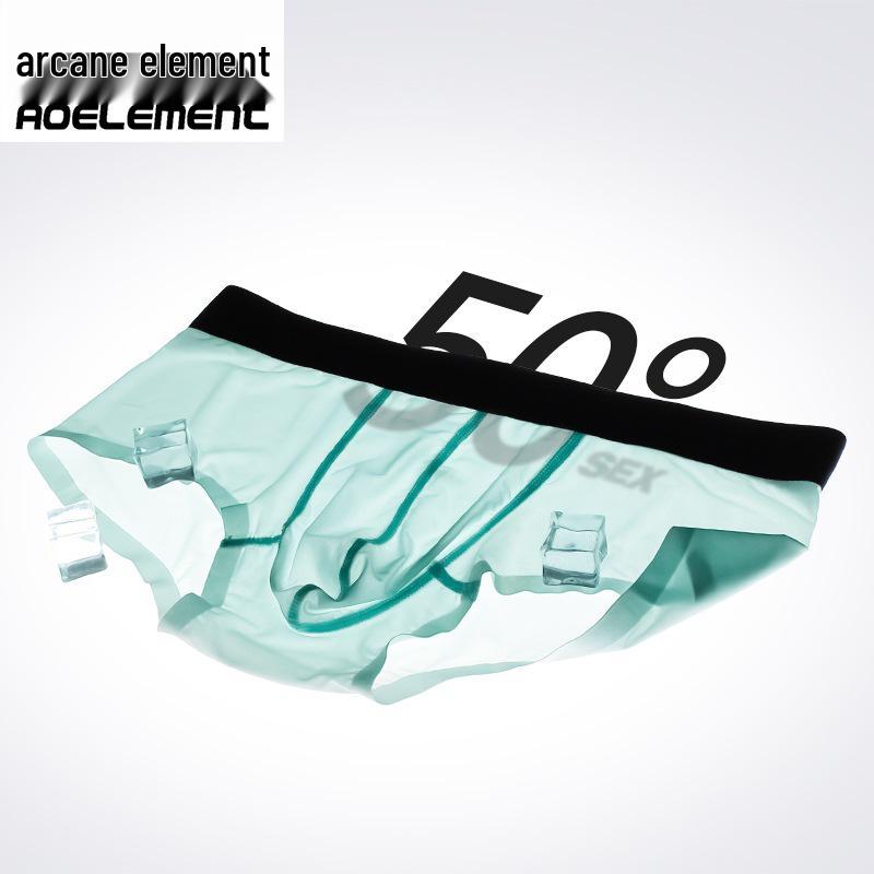 Men's Seamless Ice Silk Triangle Briefs - Breathable, Thin, Mid-Waist Sports Underwear for Summer