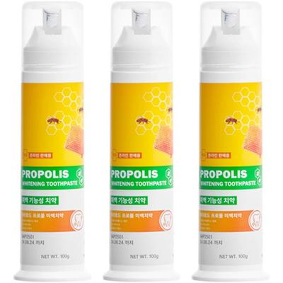 Dr.. Road Propolis Pasta de dinti albitoare pentru ingrijirea tartrului pentru respiratia urat mirositoare, 100g, 3 unitati