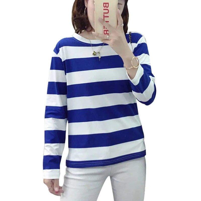 

Женская футболка Candy Colorautumn, полосатая женская футболка с длинными рукавами, уютная футболка, зимние топы, модные футболки M