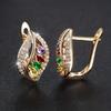 New Micropaved Zircon Leaf Earrings, High-end Jewelry