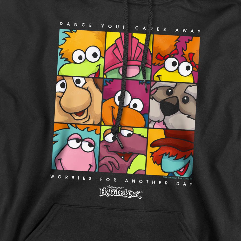 Fraggle Rock Unisex Adult Grid Squared Hoodie