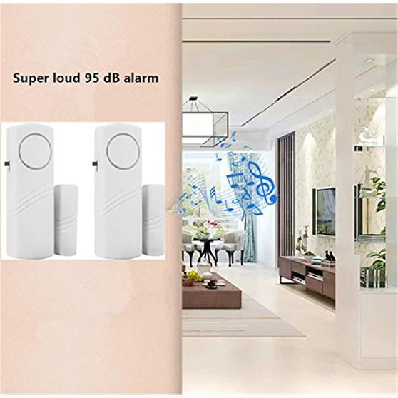 Door Window Alarm, 90DB Door Alarms for Kids Safety, Wireless Sensor Door Window Burglar Alarm-Window Pool Alarms for Home, 3 Pack