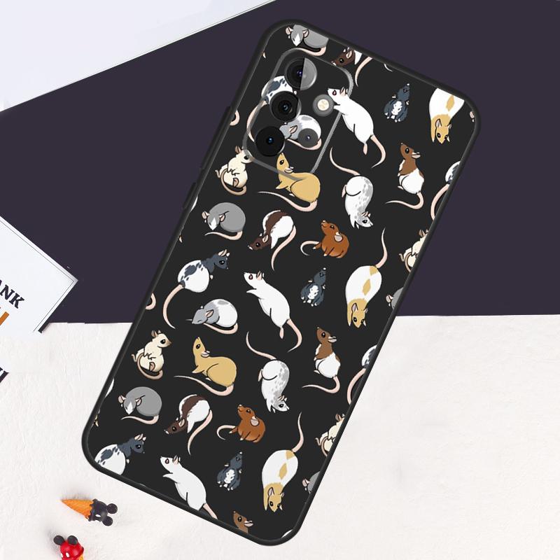 Mouse Rat Case For Samsung Galaxy A13 A35 A15 A55 A53 A33 A36 A56 A26 A16 A22 A32 A52 A54 A34 A05 A06