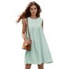 Pleated Summer Sleeveless Dress for Women