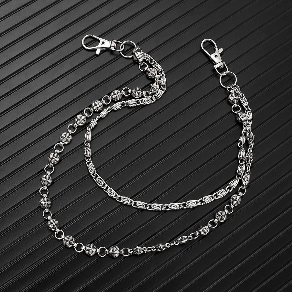 Hip Hop Punk Street Style Jeans Chain with Cross Decoration