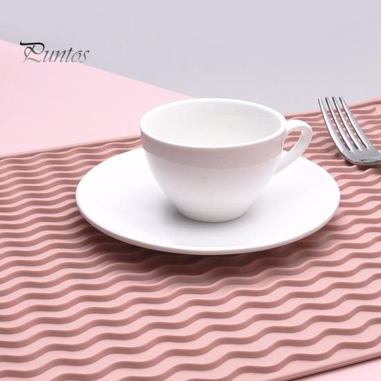 Dish Drying Mat Thick Non Slip Silicone Heat Resistant Drain Pad for Kitchen Counter