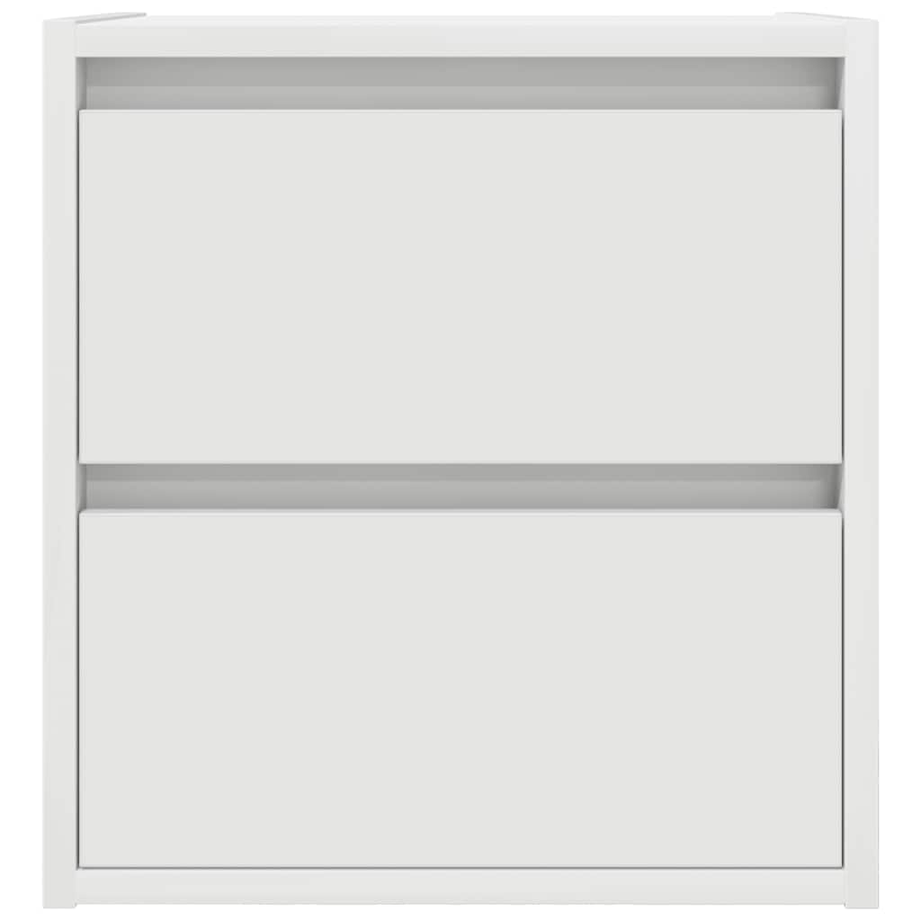 Wall Mounted Nightstand White 38 x 34 x 40 cm
