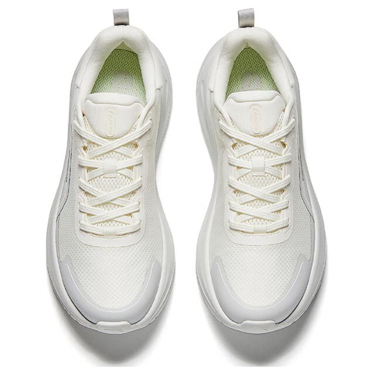 Anta Le Dao Comfortable Versatile Shock Absorbing Lightweight Low Top Casual Running Shoes Women sneaker White Gray 122517719-1