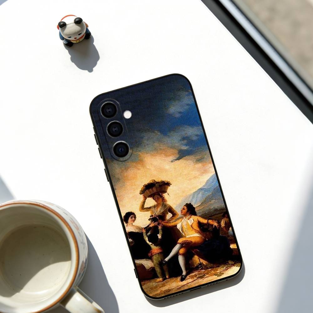 Hiszpania Francisco Goya Etui na telefon z motywem artystycznym Dla Samsung Galaxy A73,A72,A71,A70,A53,A52,A51,Miękki Silikonowy Czarne Pokrowiec