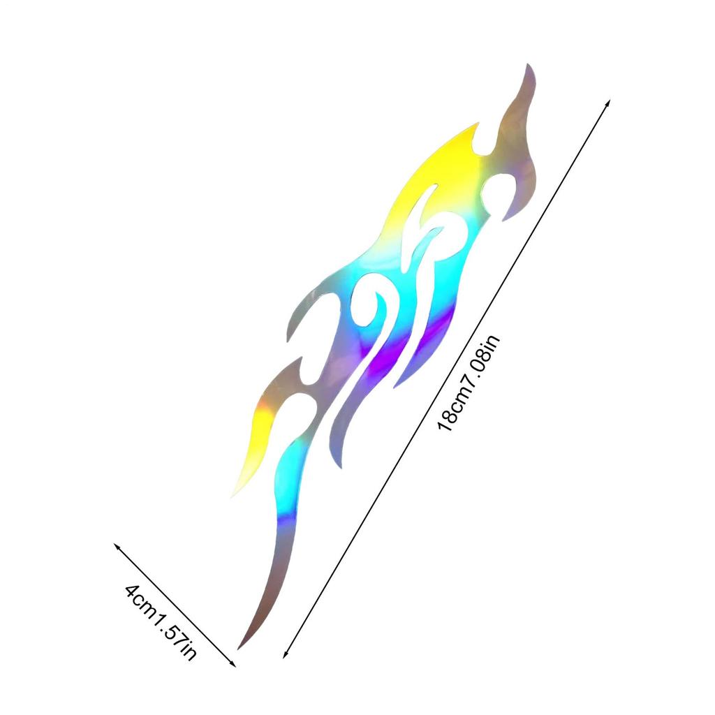 Motorcycle Sticker Decal - Flame Design for Car - Set of 2 Waterproof Emblems