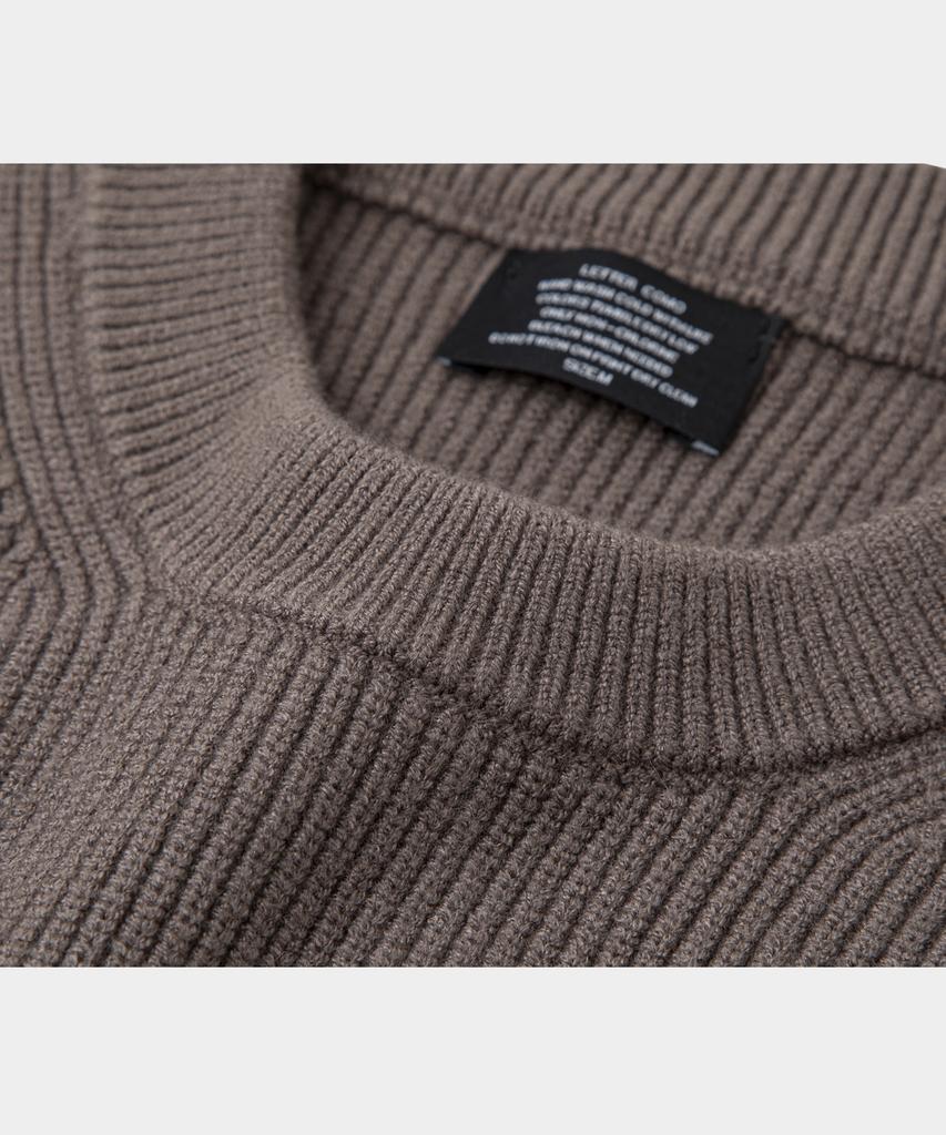 LETTERCOMO Essential Hazzi Round Knit Coco Brown