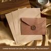 Chinese Retro Style Woven Pattern Envelope & Letter Set with Kraft Paper & Sealing Wax