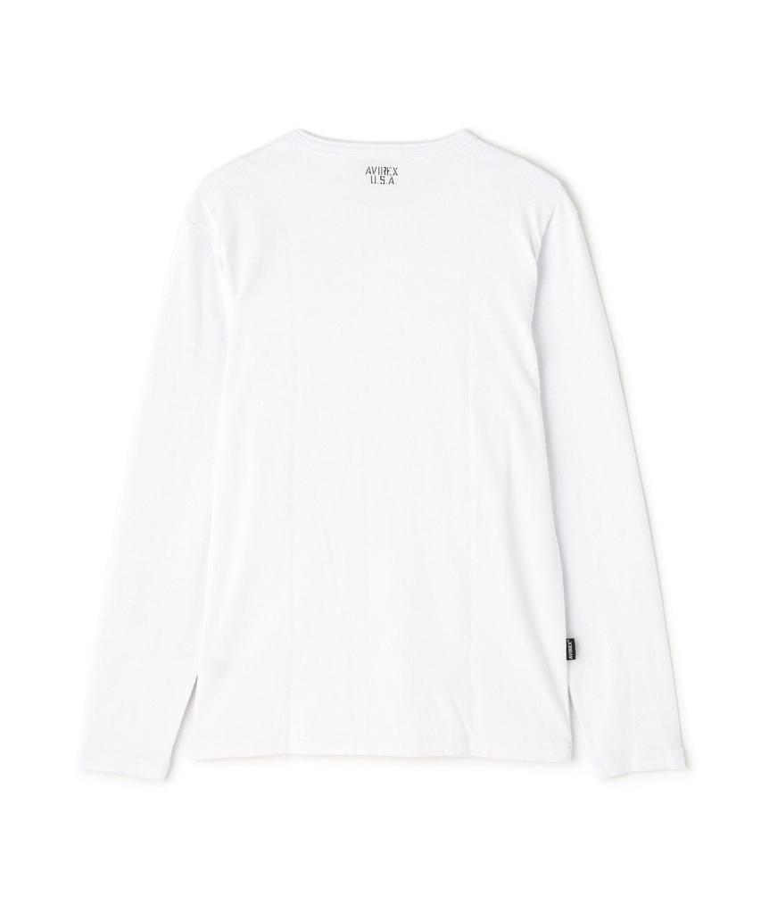 Avirex Daily Rib Henley Neck Tee and Odor Size Size White (Antibacterial Resistant) Men's Large, 6153482,