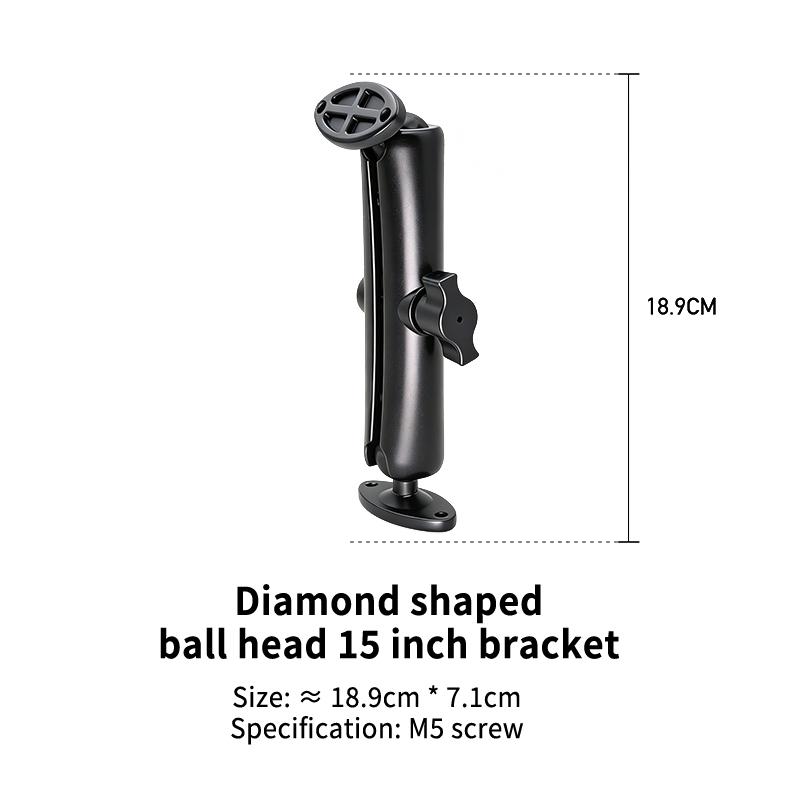 Aluminum Double Ball Arm Mount with Double Socket Arm Adapter Support for AMPS Plates Multipurpose Device Holder A6