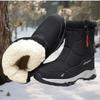 Winter New Thick Couple Snow Boots Plus Velvet Warm Side Zipper Outdoor Casual Short Boots Cold Resistance Men Cotton Shoes