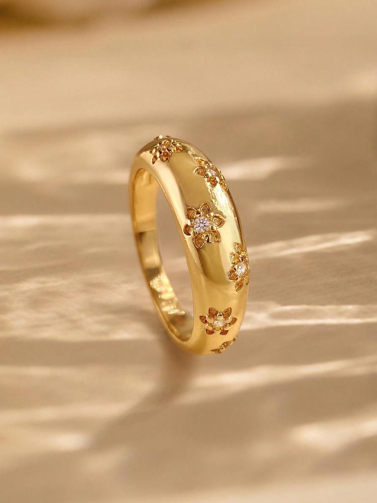 925 Sterling Silver Personalized Flower Encrusted Zircon Ring For Women Wedding Party Daily Luxury High Quality Fine Jewelry