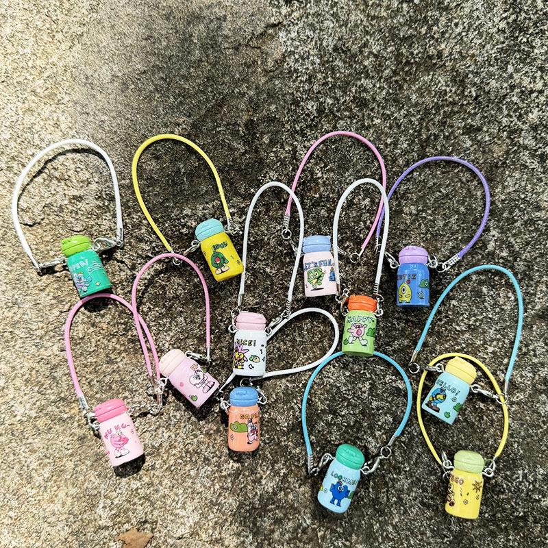 Insulated Mini Kettle Cup Pendant - Cute Milk Bottle Doll Accessories for DIY Simulation