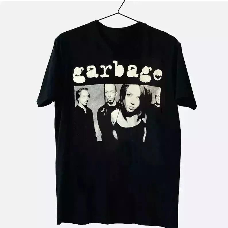 Хлопковая футболка унисекс с принтом концерта Garbage Band Футболка унисекс с логотипом группы Футболка унисекс M
