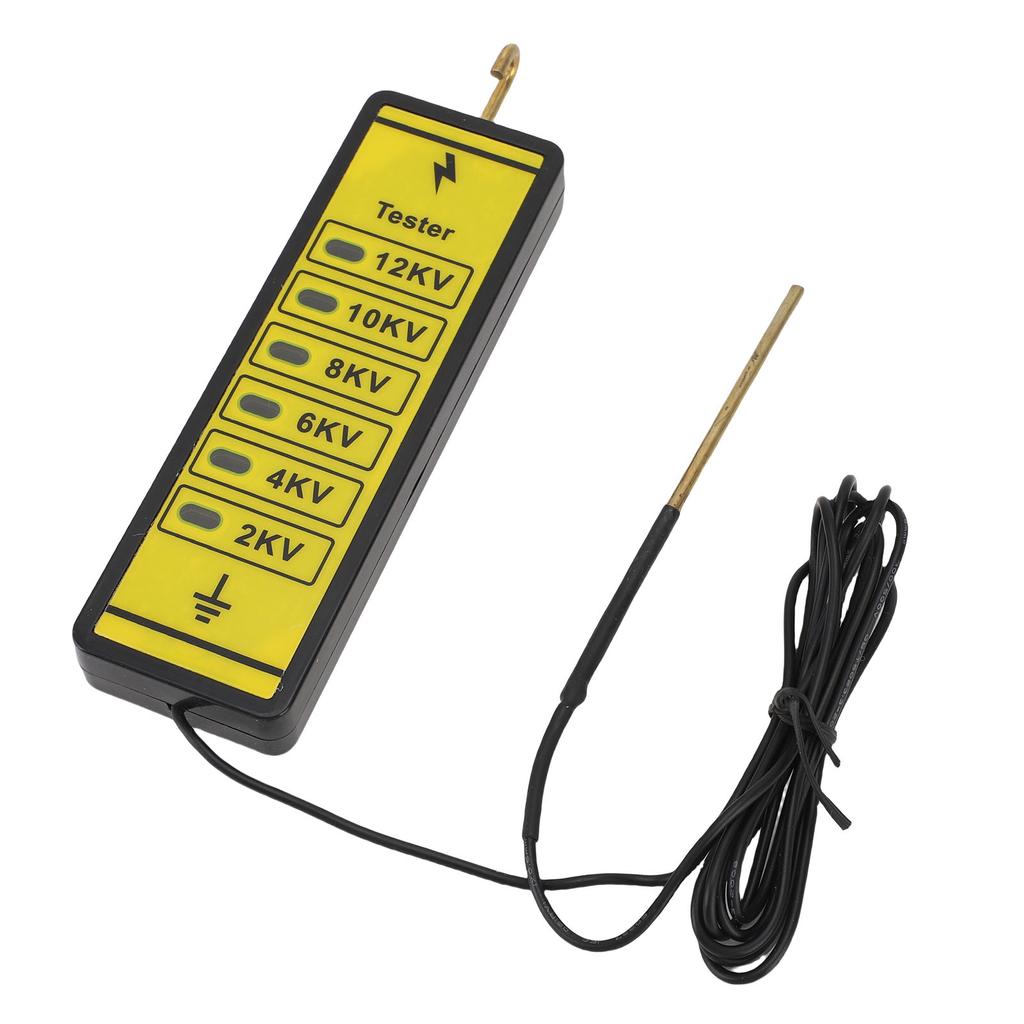 Portable Electric Fence Voltage Tester 12kv Electric Fence Voltage Fault Finder with 6 Indicator Lights for Farm