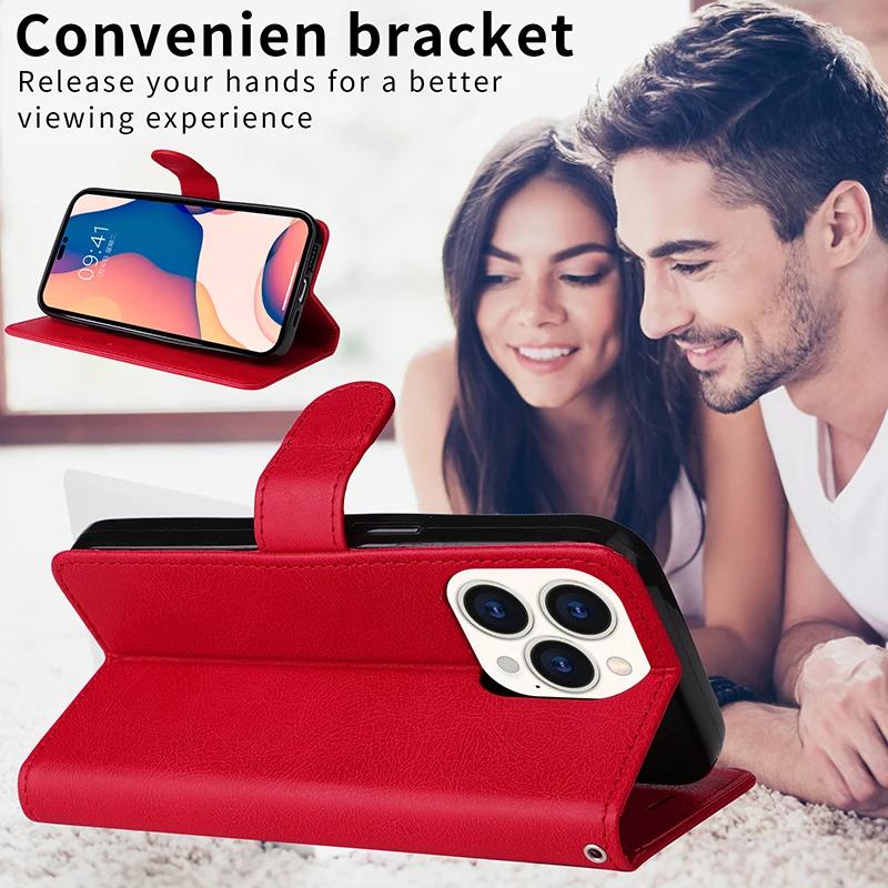 Leather Case Stand Cover For Realme 13 Pro Plus C67 C65 C63 C61 C55 C53 Note 50 OPPO A3 A40 A60 Reno 12 11 12F 11F Flip Wallet