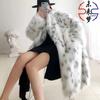 Imitation fur coat women's imitation fox fur coat winter new long hair medium and long winter clothing thickened