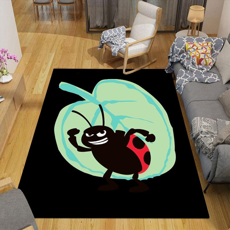 A Bug's Life Home Sofa Decoration for Living Room & Bedroom, Non‑Slip Play Flannel Floor Mat for Game Room